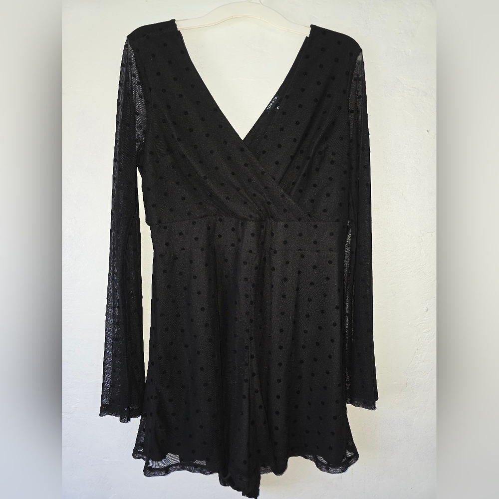 Torrid Black Long Sleeve Romper. Size 00 - Picture 3 of 7